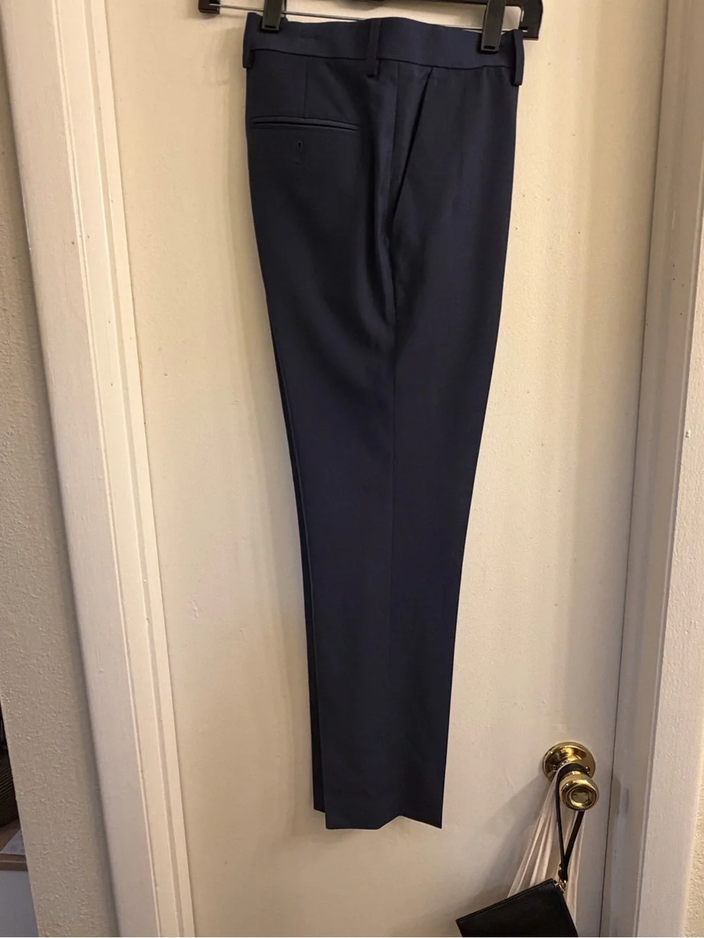 Express Men's Dark Navy Single-Breasted Two-Button Suit Jacket and Pants